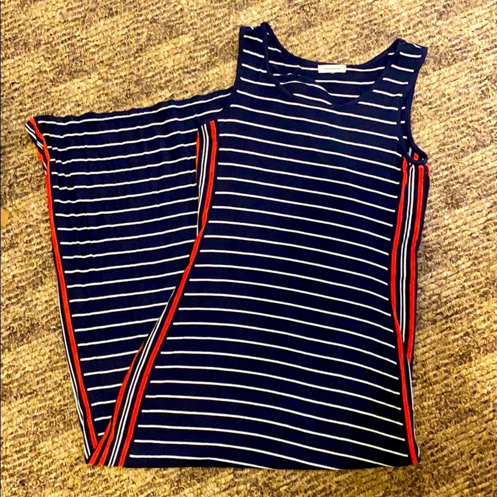 Navy Cotton maxi dress, size small